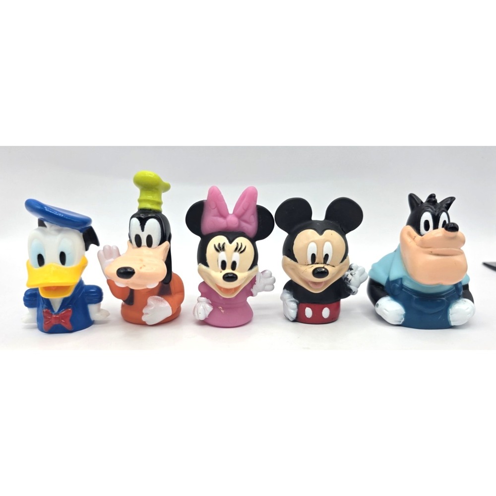 Disney Mickey Mouse and Friends Finger Puppets Lot of 5 Cake Toppers‎ Bath Toys